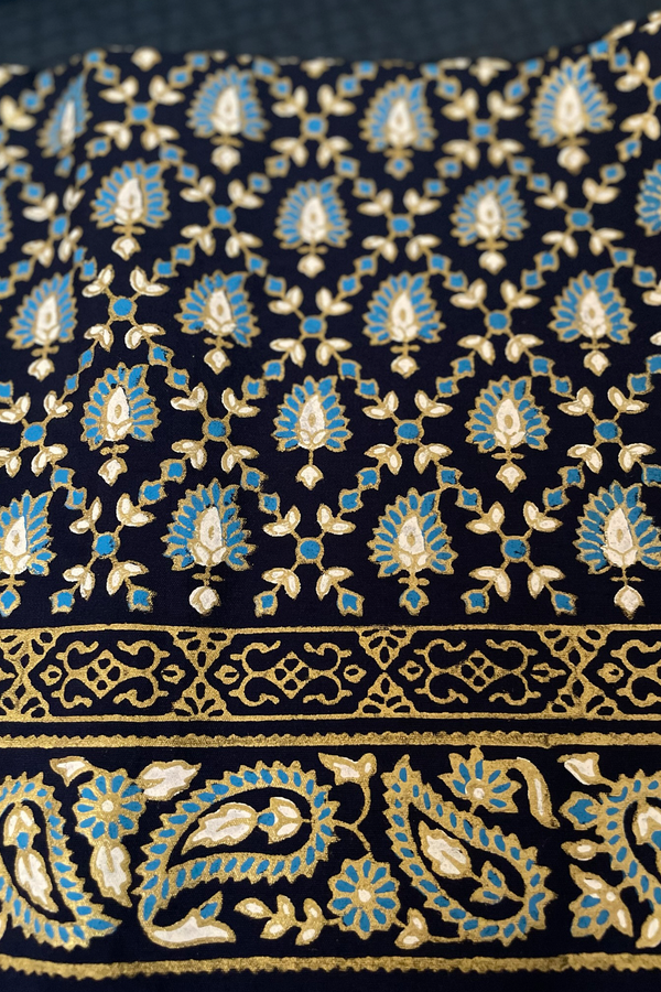 Blue Khadi Silk (2 Piece)